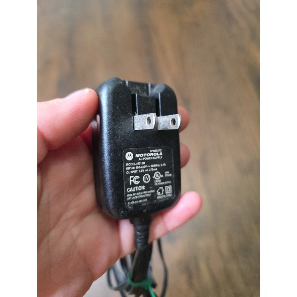 Motorola AC Power Supply Phone Charger Model 5012 Working SPN5037B‎ A6